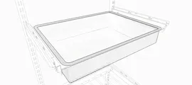 Корзина мелкосетчатая 535х410х185 белый Титан-GS