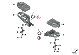 Пружина для подножки эндуро BMW F 650 / 700 / 800 GS / Adventure 2011-2018 год