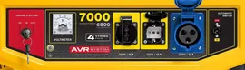 GS-8000Е бензиновый генератор с электростартером, 7000 Вт, STEHER