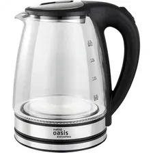 Чайник электрический Oasis K-8GS 2000Вт 2л стекло, черный